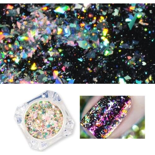 0.1g Colorful Irregular Chameleon Nail Sequins Glitter Flakies Powder Paillette Manicure Nail Art Decoration