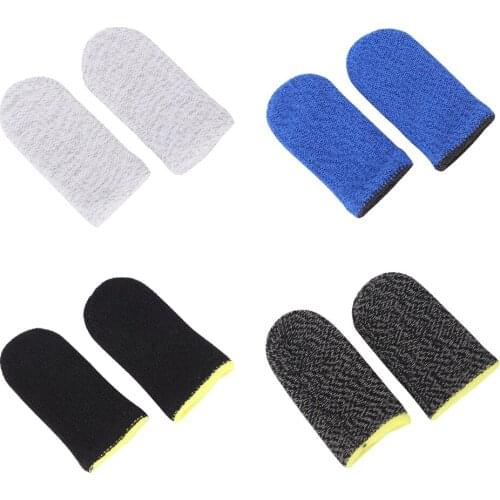 HOT 2PCS Finger Cover Breathable Game Controller Finger Sleeve For Pubg Sweat Proof Non-Scratch Touch Screen Gaming Thumb Gloves