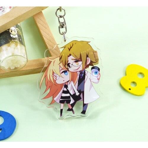 2020 Anime Angels of Death Zack Ray Daniel Eddie Catherine Gray Cartoon Pendants keychain Figure Model Toys Key Ring Gift