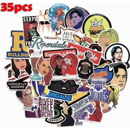35Pcs/lot The TV show RIVERDAL waterproof Stickers Decorate 2021 DIY For Snowboard Laptop Styling Vinyl Home Decor Pegatina