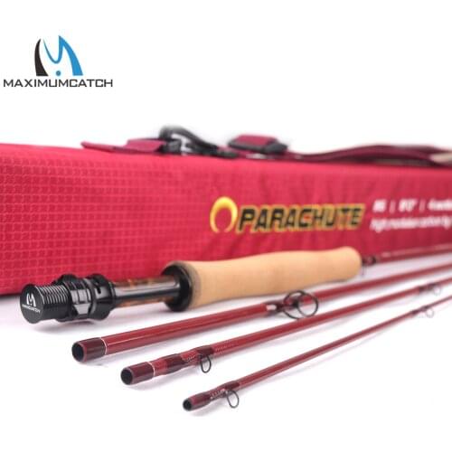 Maximumcatch Parachute High Grade 9ft 5wt 4pc Fly Fishing Rod IM12/40T Carbon Fiber Super Light Fast Action Fly Rod
