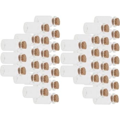 40pcs 10ml Mini Glass Cork Jar Essential Oil Sample DIY Lucky Wishing Bottle