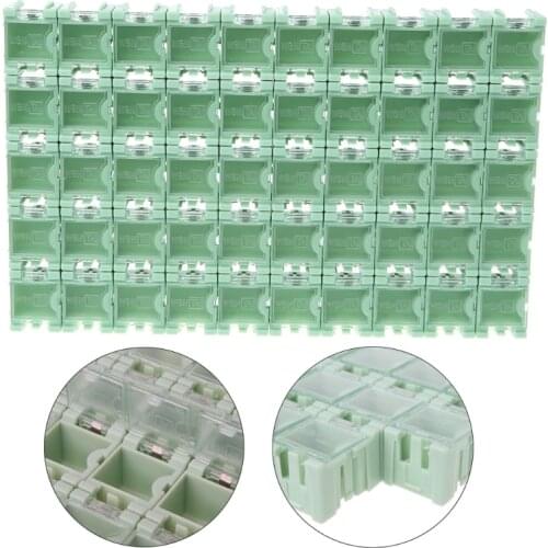 50 Pcs/Set SMD SMT Electronic Component Container Mini Storage Boxes kit 964E