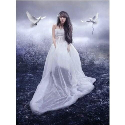 5D DIY Diamond embroidery Wedding beauty and pigeons Full Square/ Round Diamond Painting Cross stitch crystal Wall Painting gift