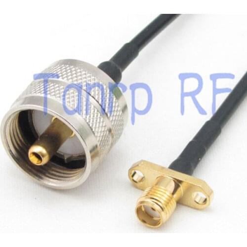 8in 8'' UHF male PL259 to SMA female with 2 hole RF connector adapter 20CM Pigtail coaxial jumper cable RG174 extension cord