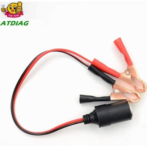 Battery Cigarette Lighter Power Extension Socket 12V Terminal Clip-on Vehicle Car Cigarette Lighter Socket Female Adapter