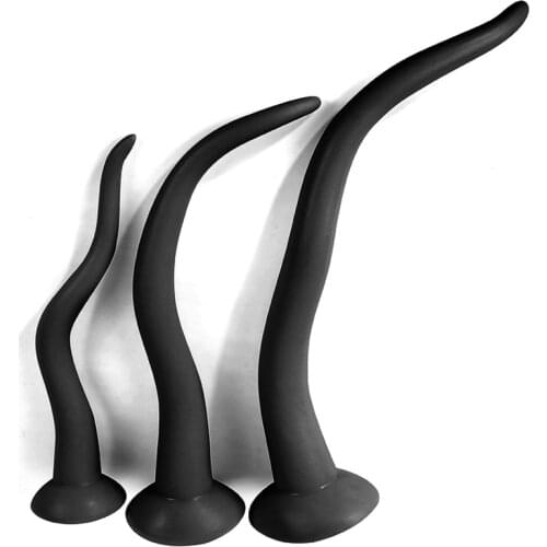 Super 64CM Long Anal Plug Whip Soft Suction Cup Anal Dildo Man Stimulator Prostate Massager Masturbator Butt Plug​ Sex Toys