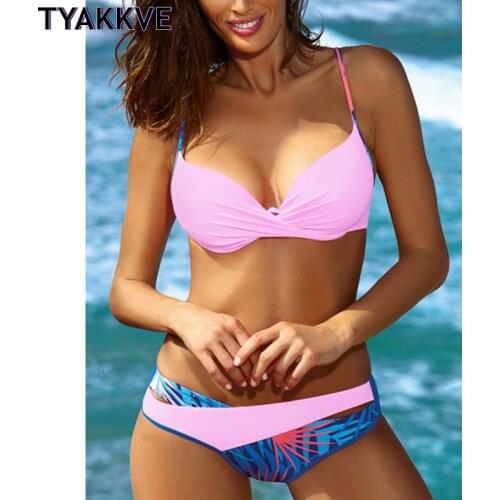 Halter Bikinis 2020 Push Up Swimwear Women Sexy Retro Swimsuit Print Plus Size Vintage Biquini Bathing Suit Beach Wear XXL