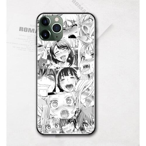 For iphone x case tempered glass japan anime girls collection case for iphone x xr xs max 11 pro max 6 6s 7 8 plus DIY case