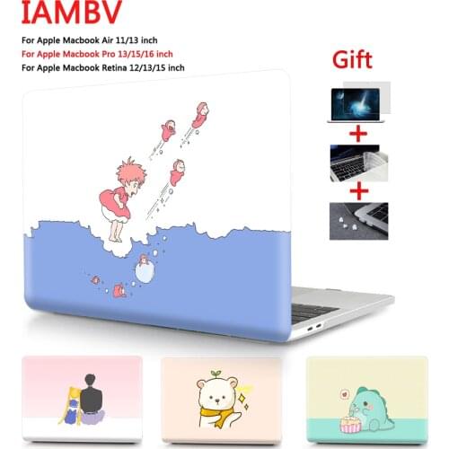 Cartoon color print case for Macbook Air Pro Retina M1 Chip 11 12 13 15 16 inch, Case for Air Pro 13 A2289 A2338 A2179 A2337