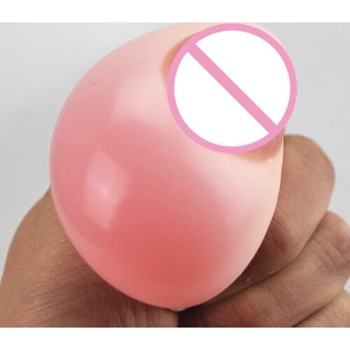 D7WF Novelty Squeeze Ball Squeeze Breast Boob Water Ball Stress Relief Toys Vent Decompression Toy Party Prank Supplies