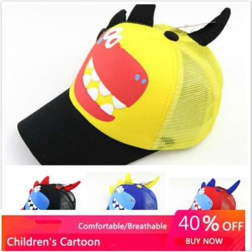 Summer Hat For Kids Girls Children Baseball Cap Sun Protection Cartoon Kids Snapback Gorras Toddler Boys Hat Yellow Black Blue
