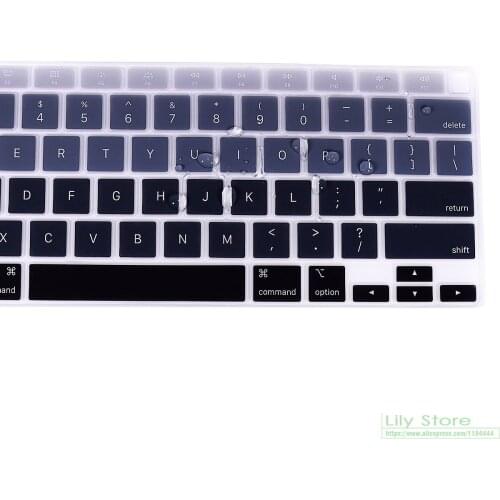 For MacBook Air 13 inch 2020 Release A2337 M1 A2179 Retina Display with Touch ID Silicone Keyboard Skin Cover Protector