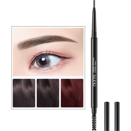 5 Color Long Lasting Double Ended Eyebrow Pencil Waterproof No Blooming Rotatable Ultra Slim Eye Brow Pen