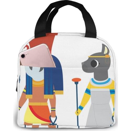 Egypt Gods Symbols Cooler Lunch Box Portable Insulated Lunch Bag Thermal Food Picnic Lunch Bags
