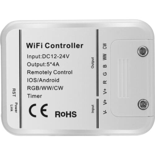 AL-LC06 LED WIFI Smartphone Controller Romote 5 Channels DC12-24V For RGBWW Strip light