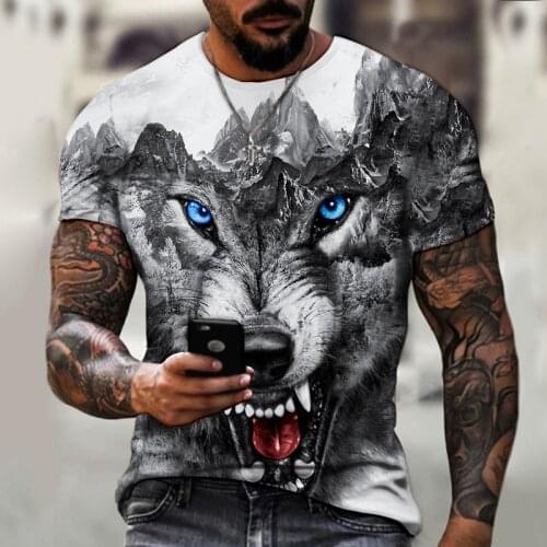 Summer 2021 new 3D printed T-shirt print mens T-shirt print casual T-shirt O-neck hip hop short sleeve size 110-6XL