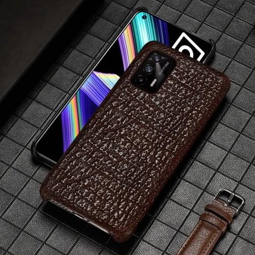 Real Shark Leather Phone case for Realme GT Neo 7 Pro X2 XT X7 X50 5 6 Pro Snakeskin Cover For OPPO A9 Reno 5 Z 2 Find X2 X3 Pro