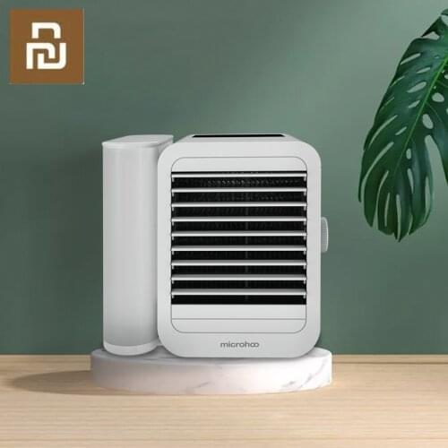 Newest Xiaomi Microhoo 3 In 1 Mini Air Conditioner Water Cooling Fan Touch Screen Timing Artic Cooler Humidifier Desktop Fan