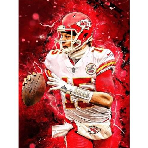 5D Diamond Painting Kits for Adults Kids Full Drill Round Rhinestone Football Star Paint by Diamonds Cross Stitch Art Craft Home