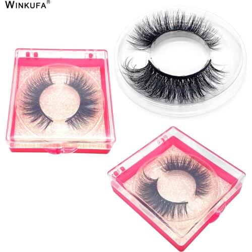 Winkufa 16mm Lashes Extension Natural Fluffy Makeup Tools Fastest Delivery False Eyelash 3D Mink Eyelashes A19