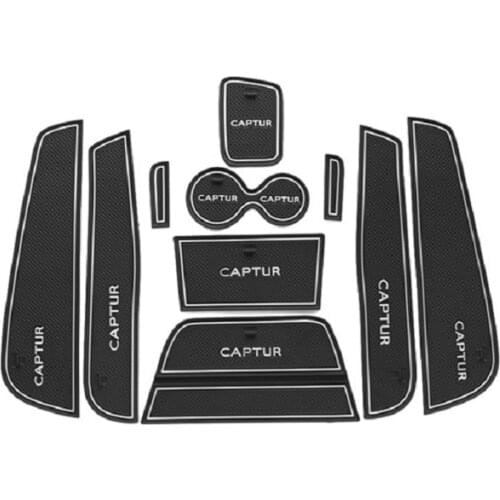 Non-slip Interior door pad/cup mat door gate slot pad for renault captur 2016 2017, car accessories