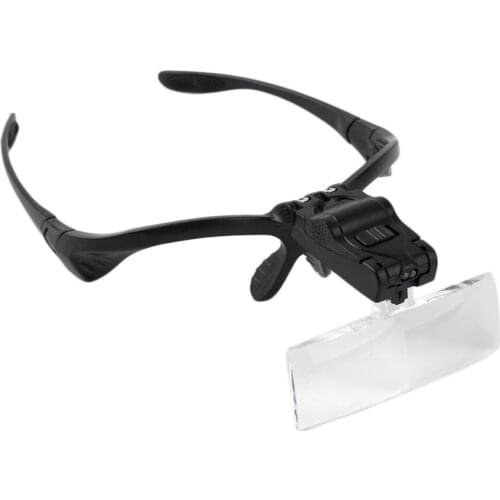 Eyewear 3.5X Lens Adjustable Loupe Headband Magnifying Glasseyelash Magnifier with LED Jeweler Watch Repair Lupa