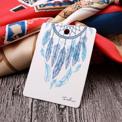Wholesale 50pcs/lot White Paper 6*8cm Blue Brooch Display Packaging Cards Tags Can Print Your Logo Over 100pcs Need Cost More
