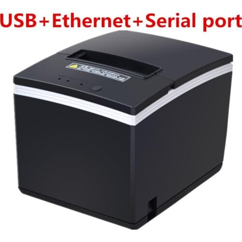 Wholesale 80mm thermal receipt printer automatic cutting machine printing speed Fast low noise printer USB+Ethernet+Serial port