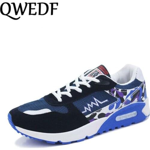QWEDF casual men shoes Male Shoes sneakers Lace Up Comfortable Light Autumn Trainers Shoes New Mesh Air cushion shoes XX-003