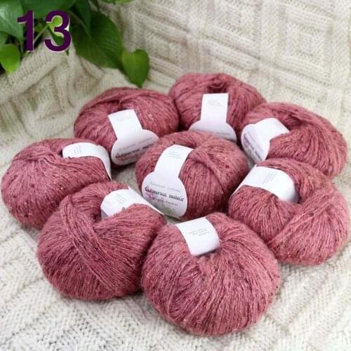 Sale 8ballsX50gr Luxury Fluffy Soft NEW MOHAIR Shawls Hand Knit Crochet Yarn Pink 825-13-8