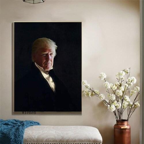Donald Trump Poster Print Minimalist Wall Art Canvas Painting Black and White Picture Modern Home Living Room Decoration