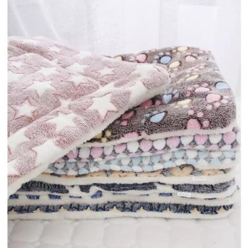 S/M/L/XL/XXL/XXXL Pet Cat Bed Dog Bed Thickened Pet Soft Fleece Pad Blanket Bed Mat Cushion Home Portable Washable Rug Keep Warm