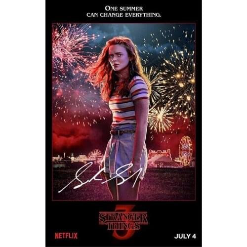 SADIE SINK STRANGER THINGS SIGNED Art Film Print Silk Poster Home Wall Decor 24x36inch