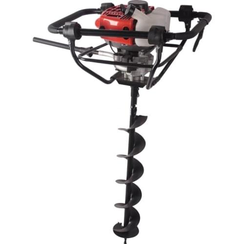 52cc gasoline ground hole drill earth auger with brake vibration system earth drill auger 1E44F-5