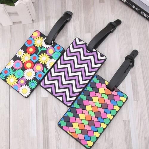 Fashion Luggage Tags Suitcase Label Suitcase Luggage Tags Name Address ID Address Holder Silicone Identifier Label