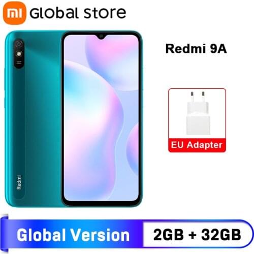 Global Version Xiaomi Redmi 9A Mobile Phone 2GB RAM 32GB ROM MTK Helio G25 Octa Core 6.53" 5000mAh 13MP Camera Smartphone