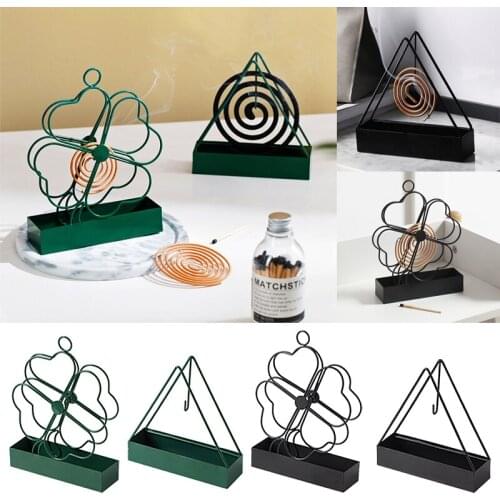 Spiral Mosquito Coil Holder Iron Mosquito Coil Frame Insect Repellent Incense Rack Home Decoractive Holder