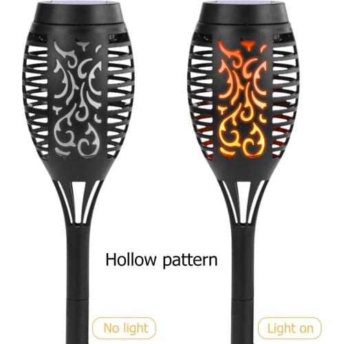 LED Solar Flame Lights IP65 Waterproof Solar Garden Light Flickering Flame Lamp Backyard Landscape For Courtyard Garden Balcony