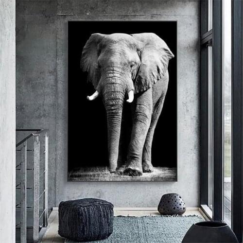 African Wild Elephant Animals Canvas Paintings On The Wall Art Posters And Prints Animals Canvas Art Pictures Wall Decoration