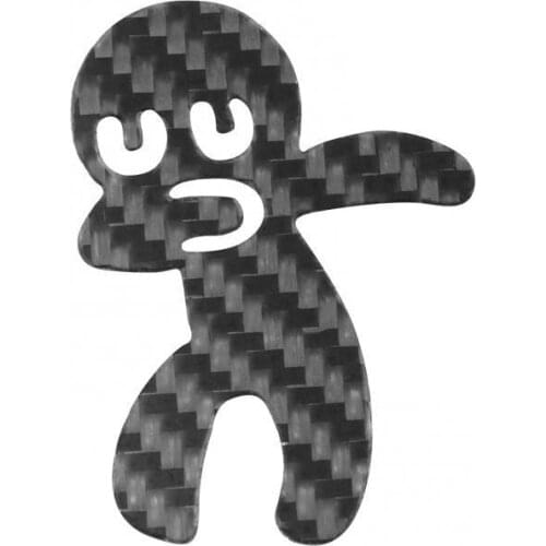 Car Exterior Decor Carbon Fiber Sticker Little Man Shape DIY Decal Auto Styling автомобильные товары Детали интерьера Accessory