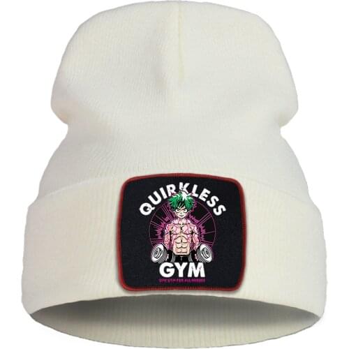 Japan Anime My Hero Academia Bonnet Hats Hip Hop Cool Winter Skullies Hat Cotton Unisex Knitted Hat Solid Color Warm Beanie Cap