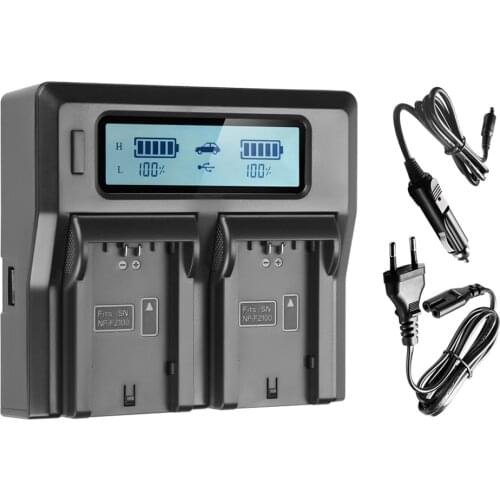 NP-FZ100 NP FZ100 NPFZ100 Battery charger Fast Quick LCD Dual Charger for Sony Alpha 9R A9R 9S A9S A7RIII A7R3 7RM3 A7m3 BC-QZ1