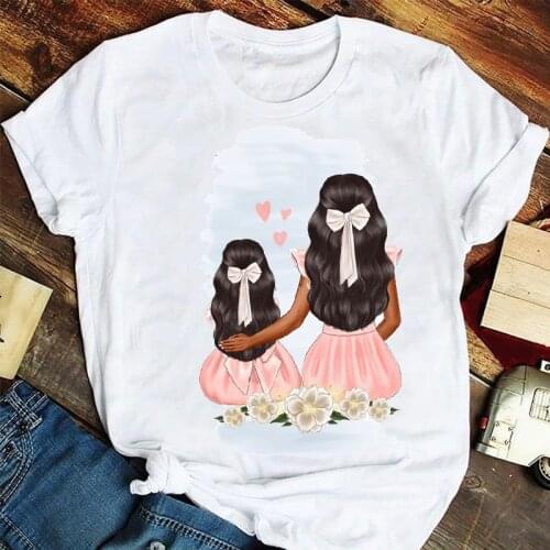 Women Fashion Cartoon Summer Sweet Love Clothing 90s Mama Mom Mother Tshirts Clothes Graphic T Top Lady Print Female Tee T-Shirt
