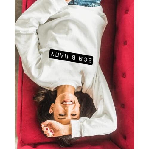 Russian Inscriptions Style Womens White Sweatshirt Female Casual Brushed Pullovers Harajuku Vintage Sudaderas Top 2020 Fashion