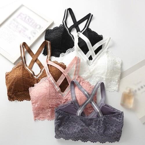 Women Push Up Wireless Lace Bra Top Bralette Bra Underwear Lingerie Multicolor