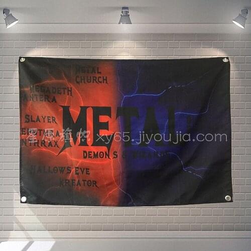 Hard Rock Heavy Metal Music Banners & Flags Tapestry Band Posters HD Canvas Printing Art Tapestry Mural Wall Decoration Gift A2