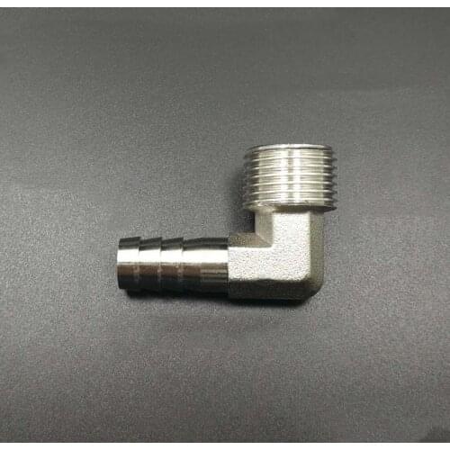 1/8" 1/4" 3/8" 1/2" BSP Male Thread x Hose Barb Tail 6/8/10/12mm Elbow Barbed Pipe Fitting Reducing Coupler Connector Adapter