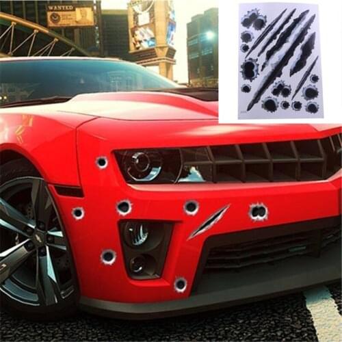 1pcs 3d Stickers On Motorcycle Bullet Funny Car Sticker And Decals Waterproof Fridge Phone Stickers Exterior Stickers Guitar