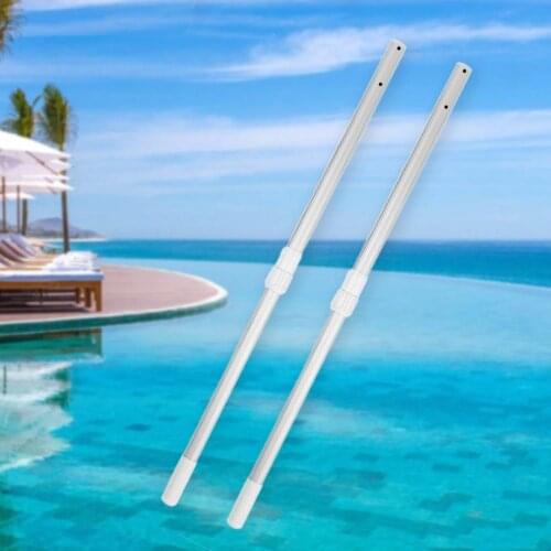1Pc Retractable Telescopic Rod Cleaner Skimmer Swimming Pool Cleaning Tool Aluminum Alloy Stick Телескопическая штанга
